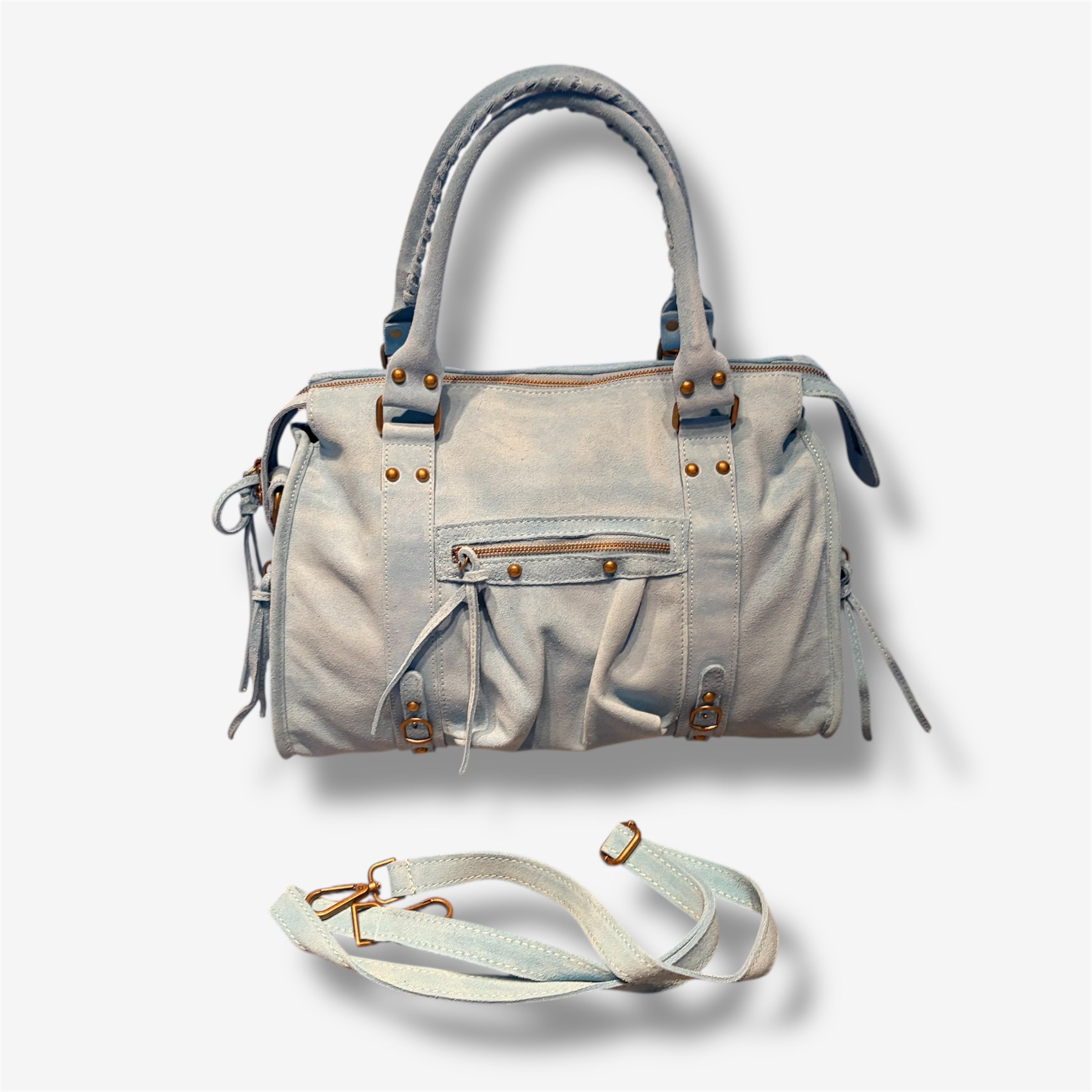 Back to school suede ocean blue