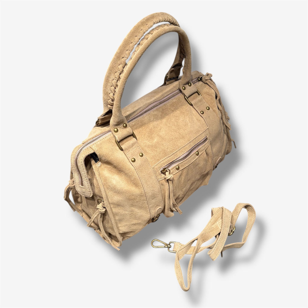 Back to school suede beige