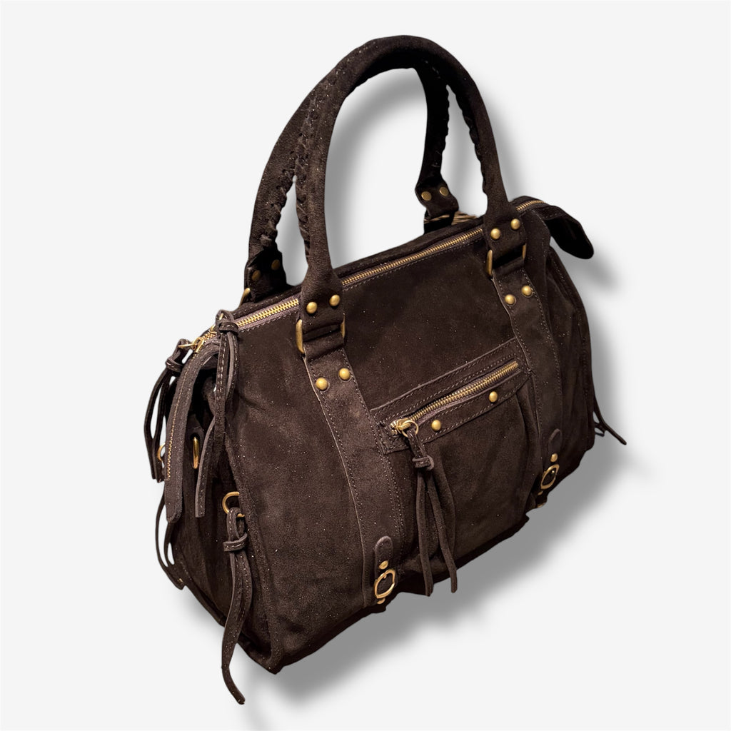 Back to school suede black