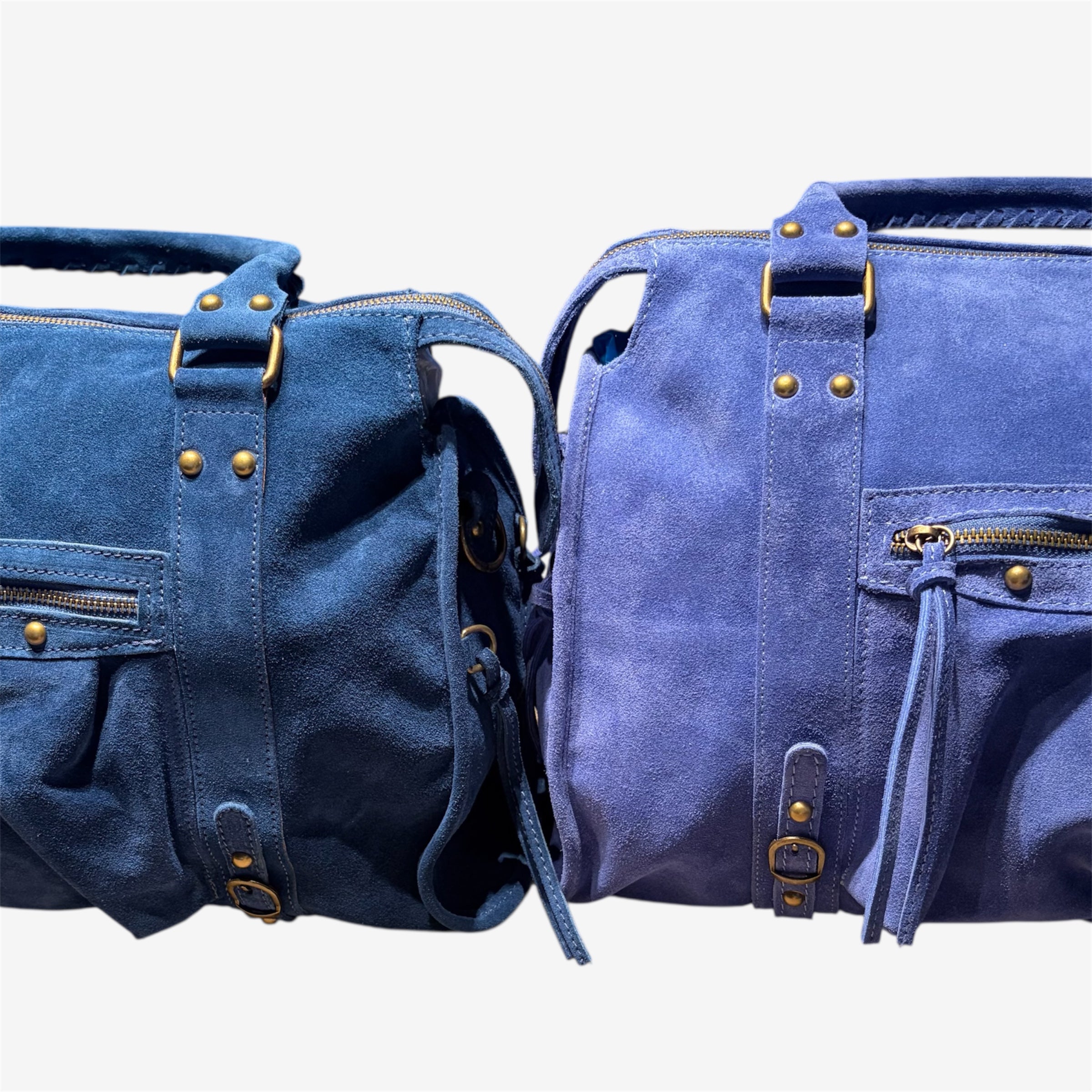Back to school suede purple blue