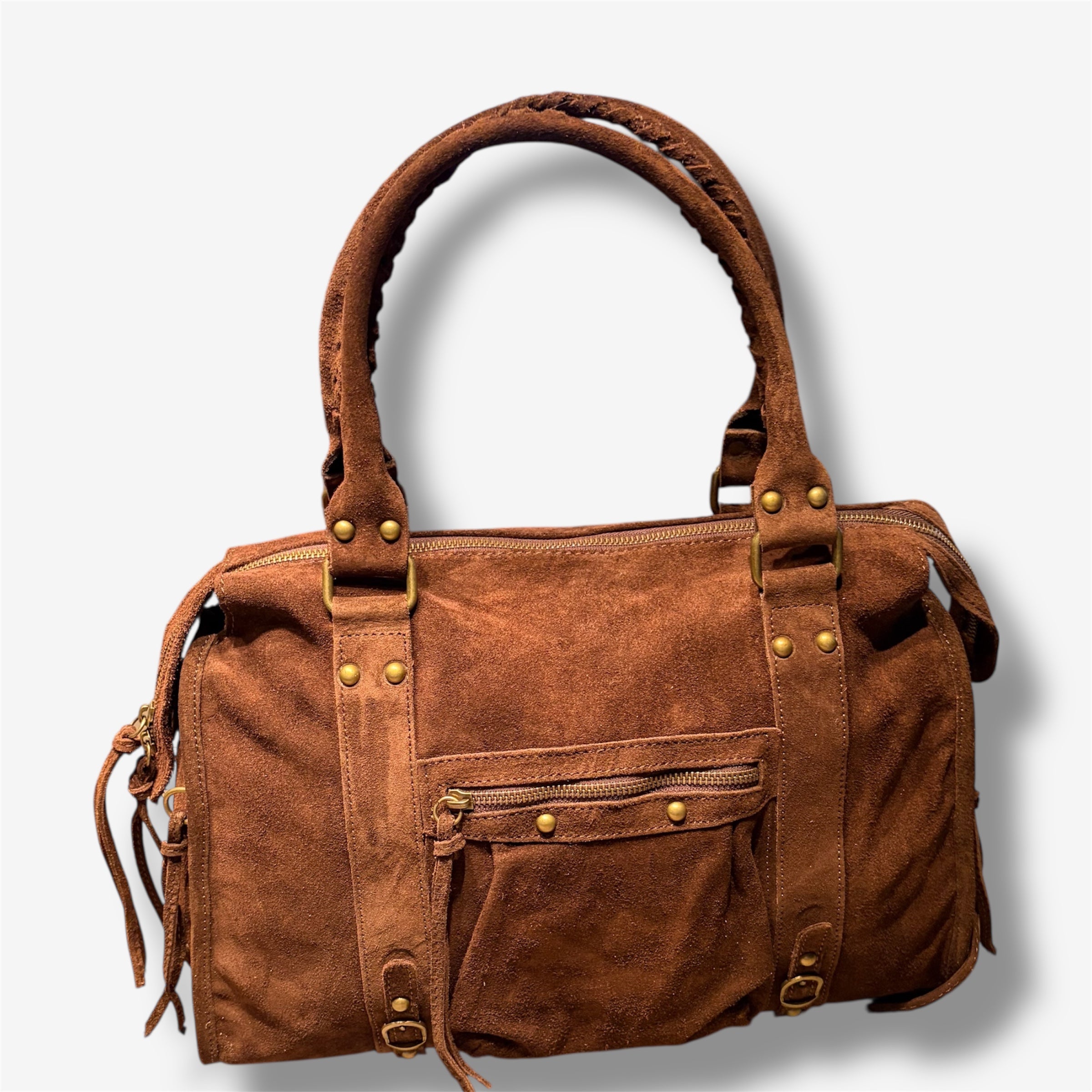 back to school suede camel