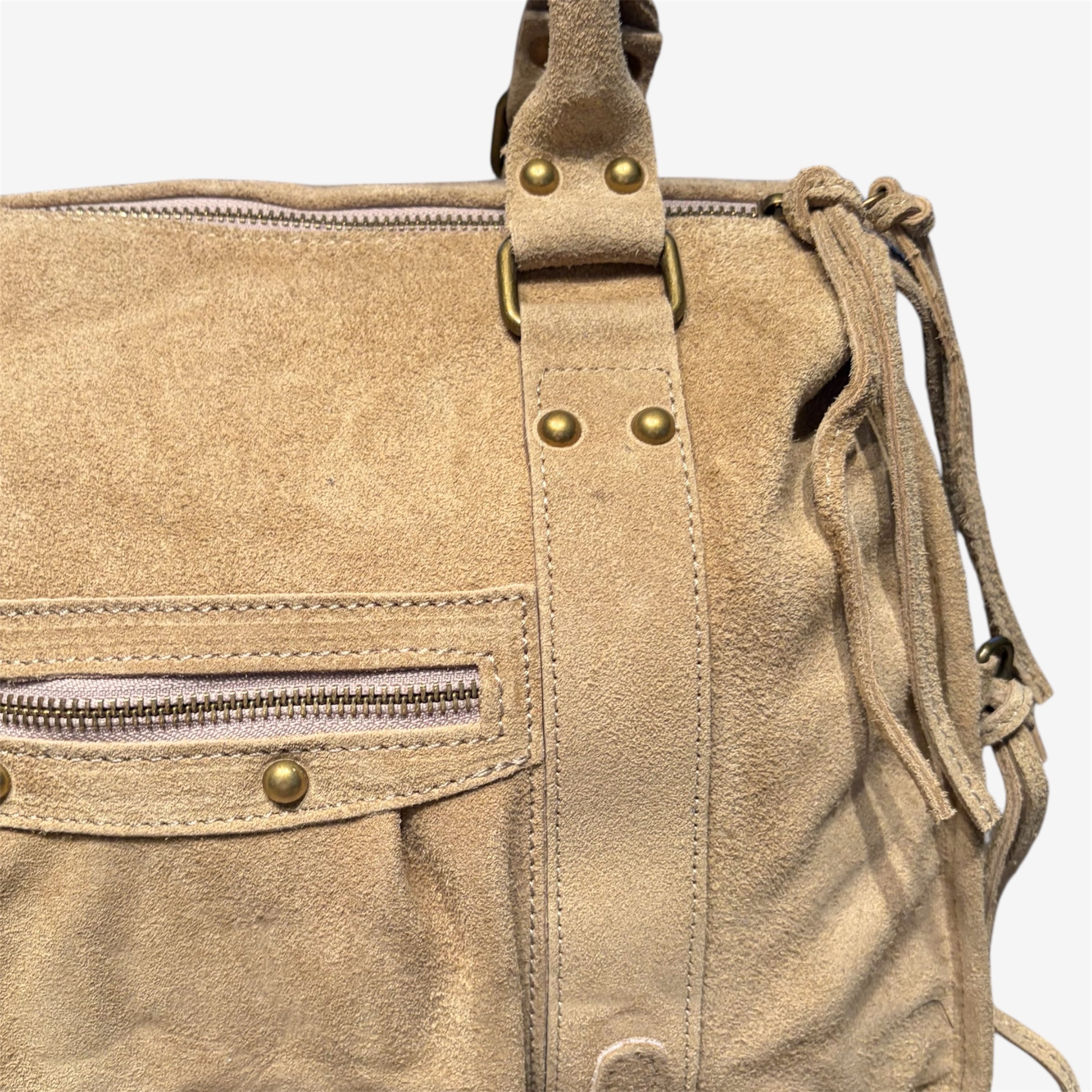 Back to school suede beige
