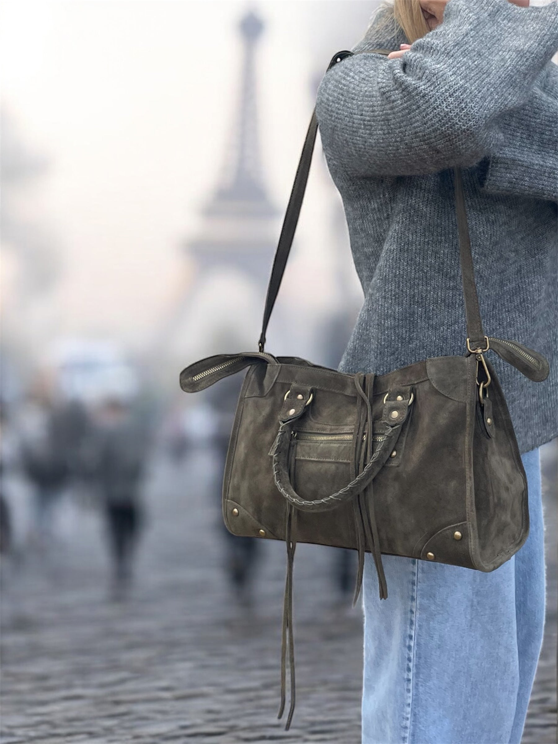 French bag khaki