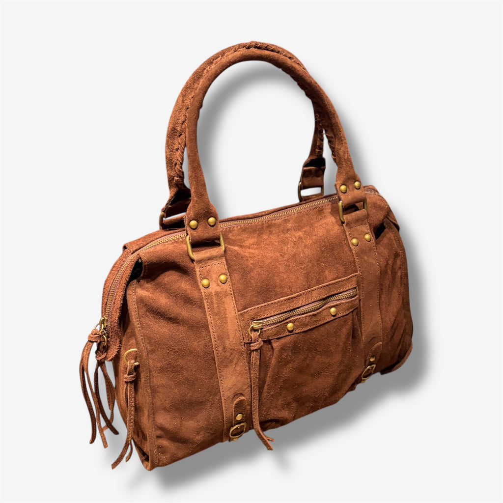 back to school suede camel