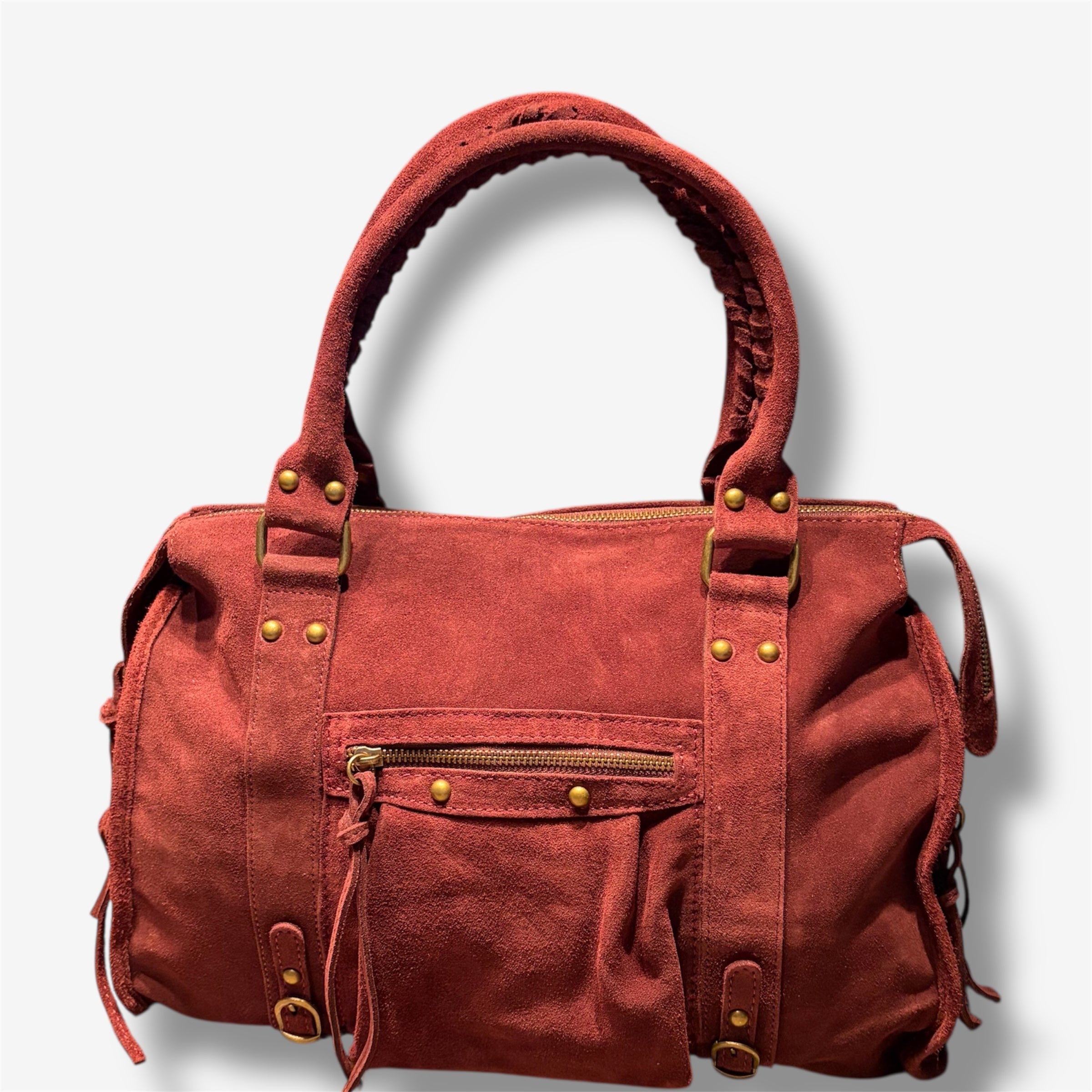 Back to school suede bordeaux