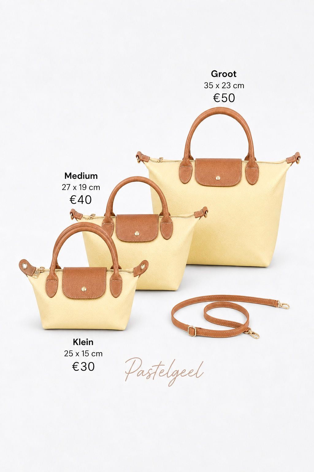 Bag noé pastel yellow L