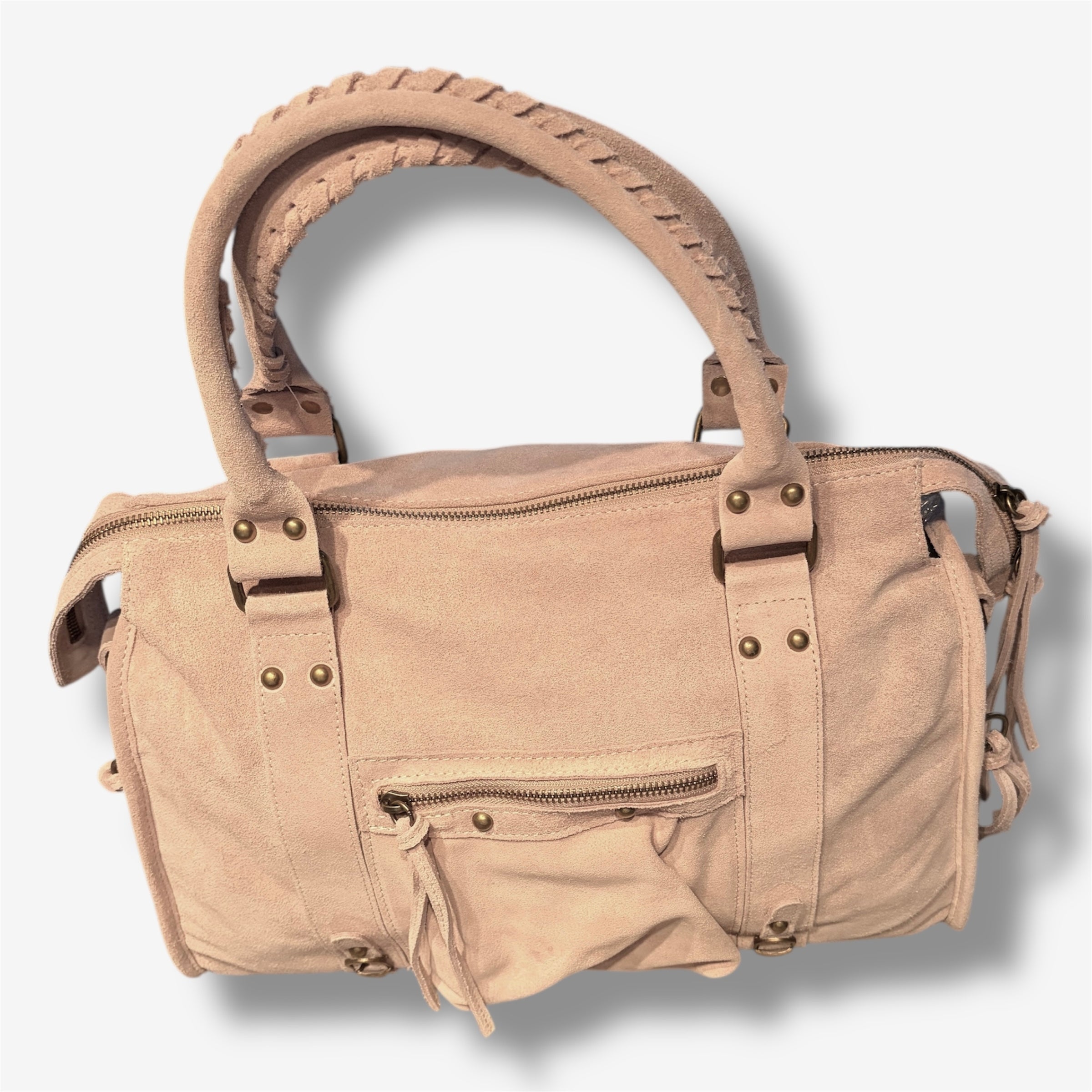 Back to school suede baby pink