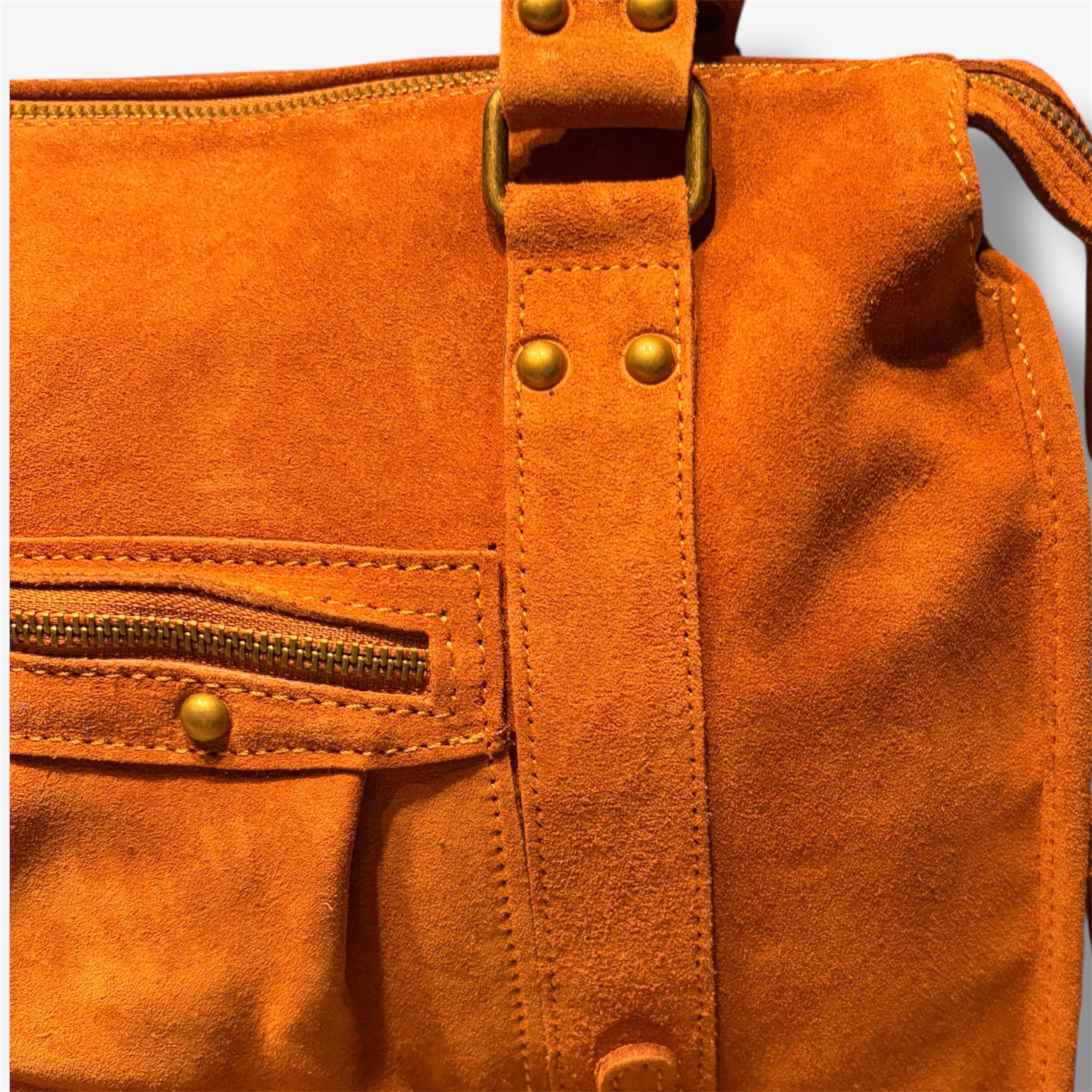 Back to school suede orange