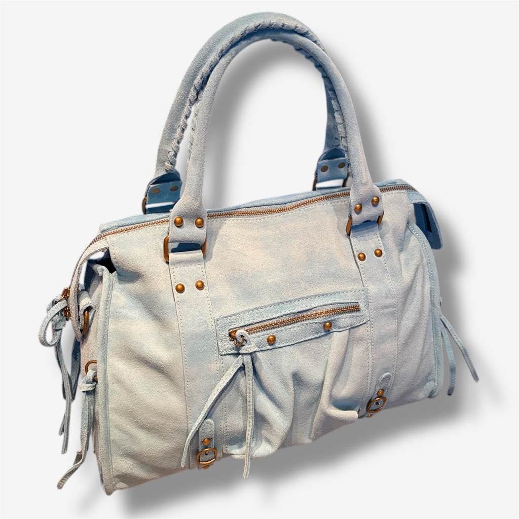 Back to school suede ocean blue