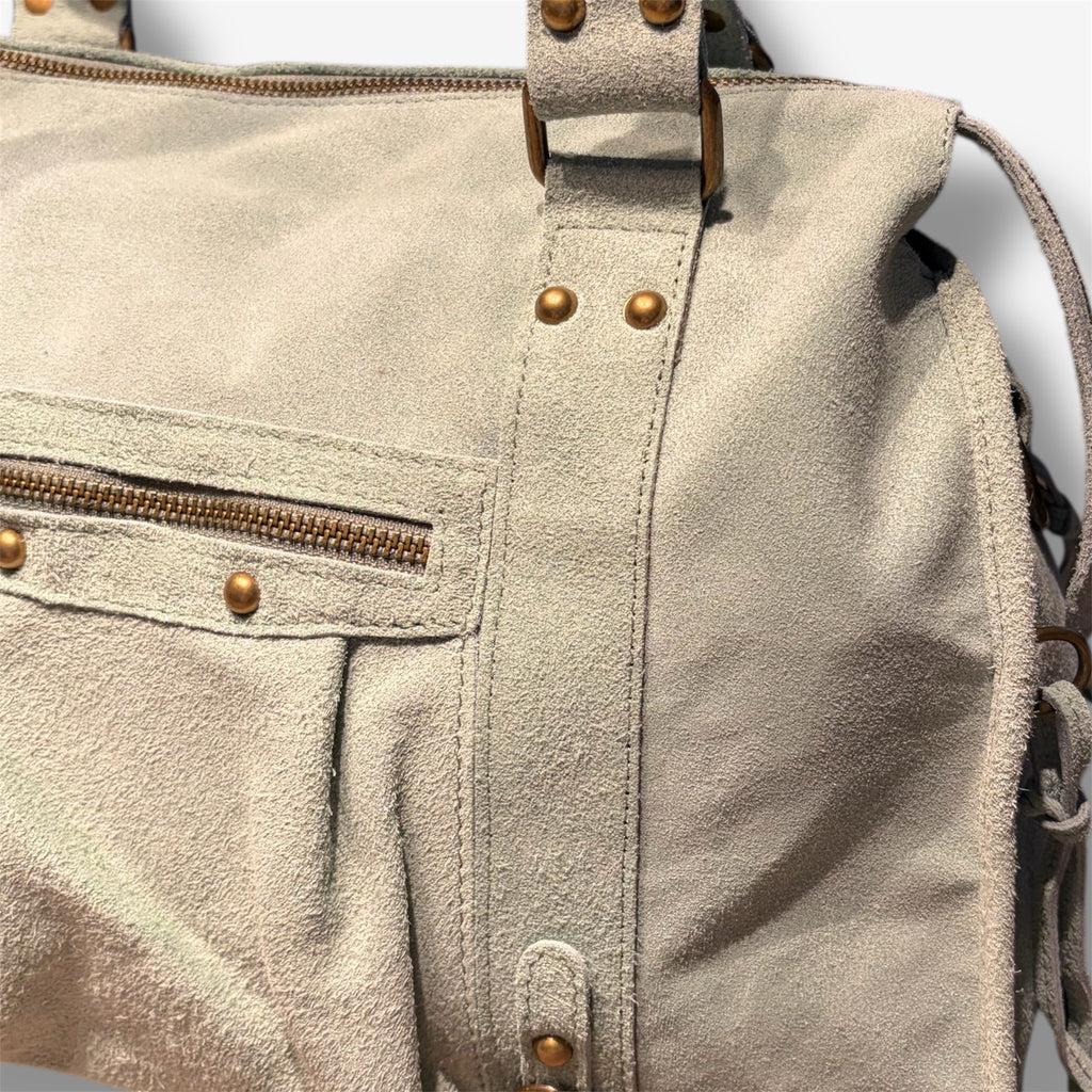 Back to school suede mint green