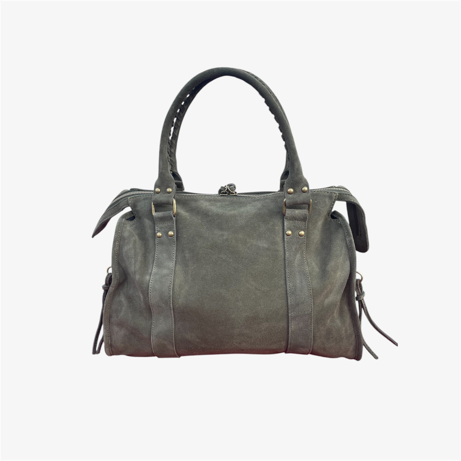 Bag to school suede khaki