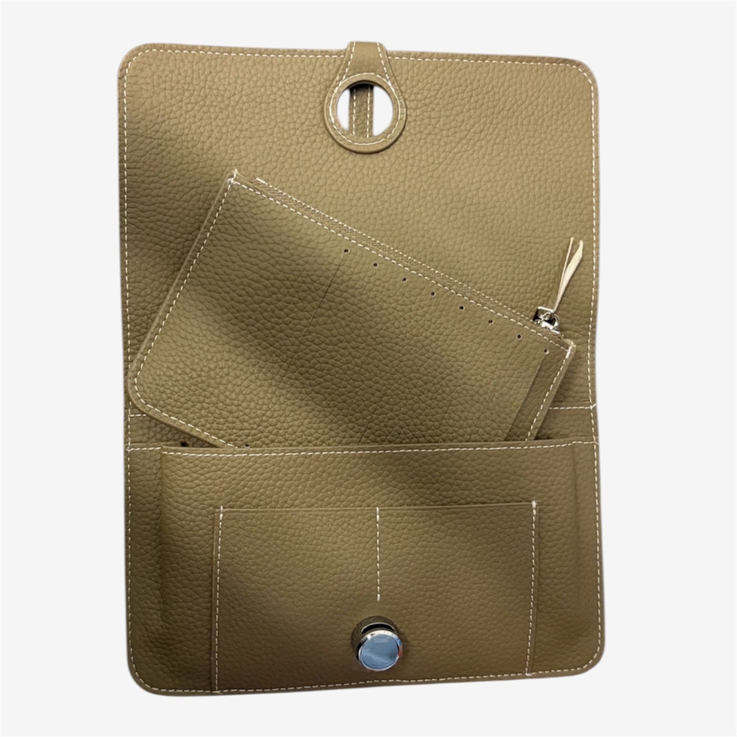 Wallet groot taupe fonce