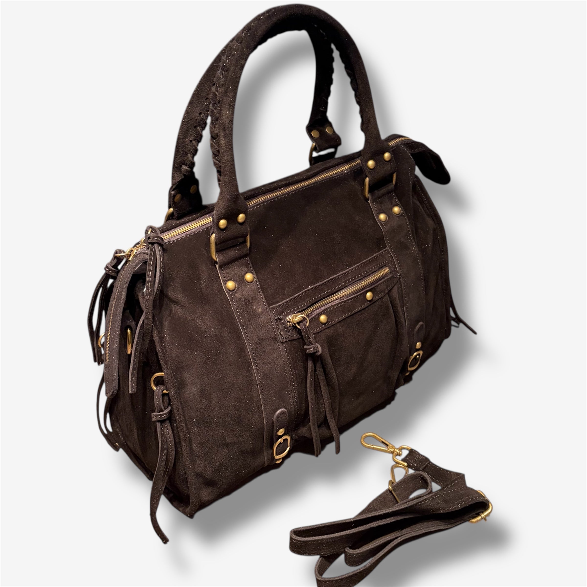 Back to school suede black