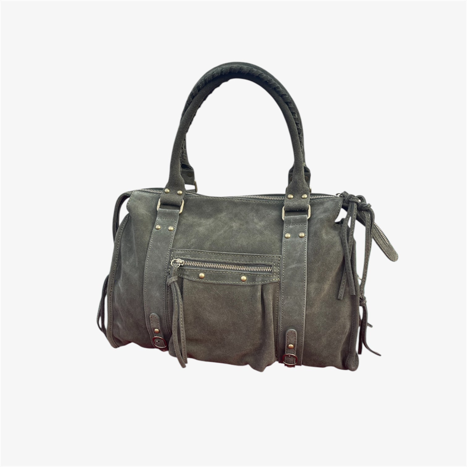 Bag to school suede khaki