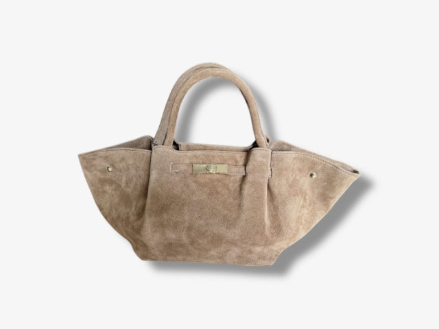 Bag suede beige ‘love’
